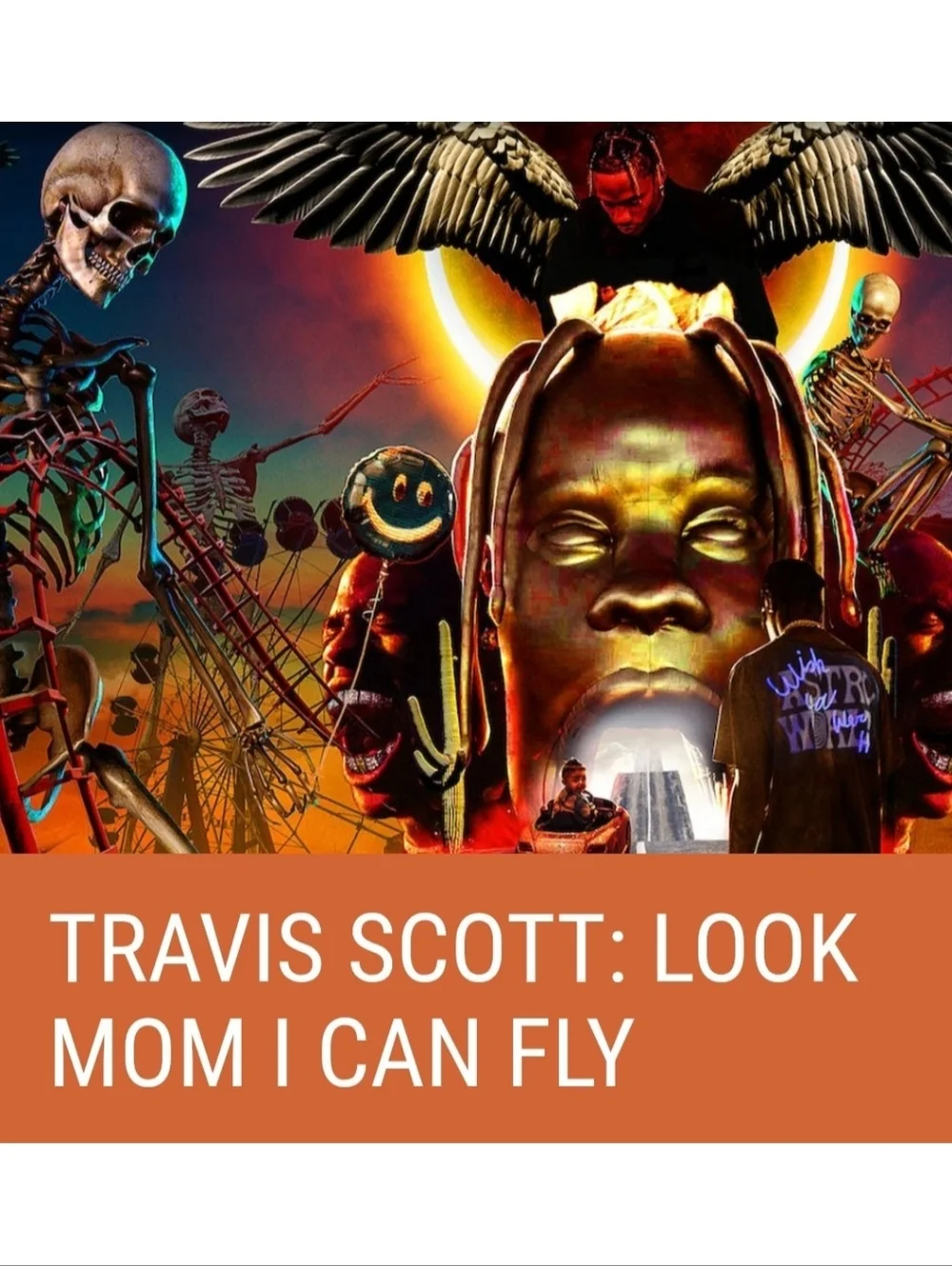 Travis Scott- Look Mom I Can Fly-Graphic Wall Hanging - Tapestry 60 X 82